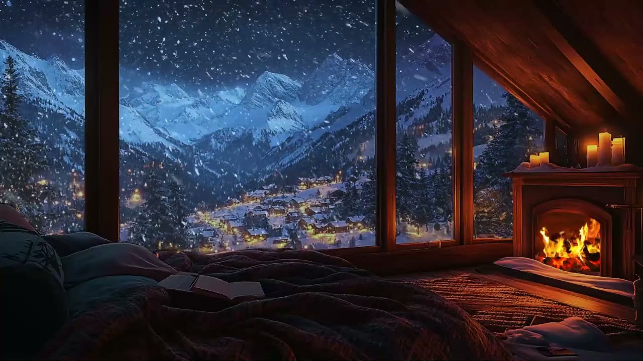 Winter Comfort Sounds: Snowfall and Fireplace Ambience Sounds for Deep Relaxation, Calm and Sleep