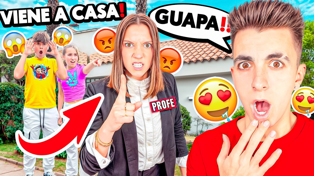 VIENE LA PROFESORA DE MIS HERMANOS A CASA…*es guapisima!