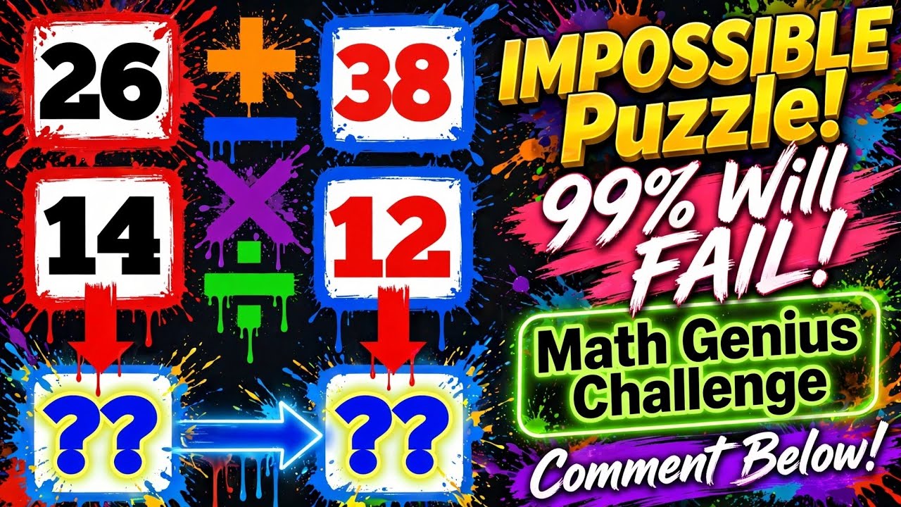 If You Solve This You Are Genius! Tricky Math Riddle Test