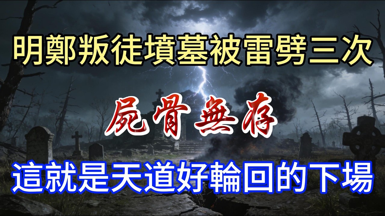 明鄭叛徒墳墓被雷劈三次！屍骨無存，這就是天道好輪回的下場？