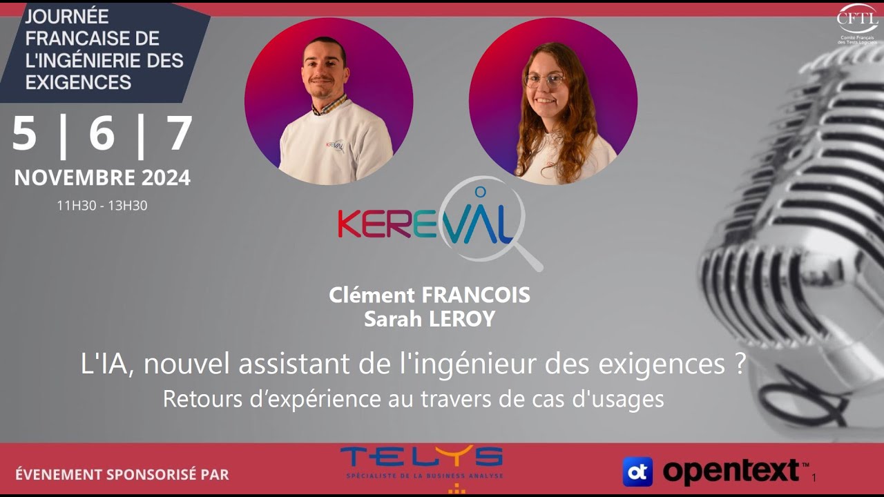 JFIE 2024 - L’IA, nouvel assistant de l’ingénieur des exigences : Retours d’expérience