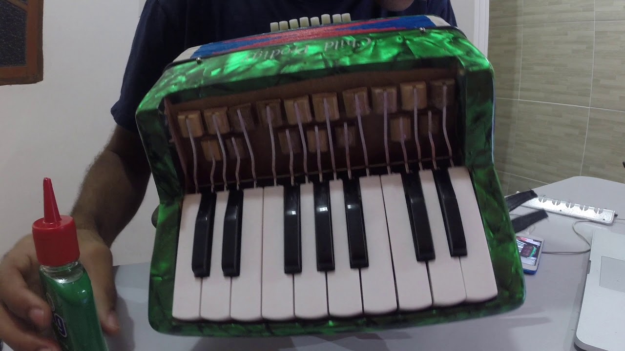 Como Lubrificar as teclas Acordeon Child Prodigy