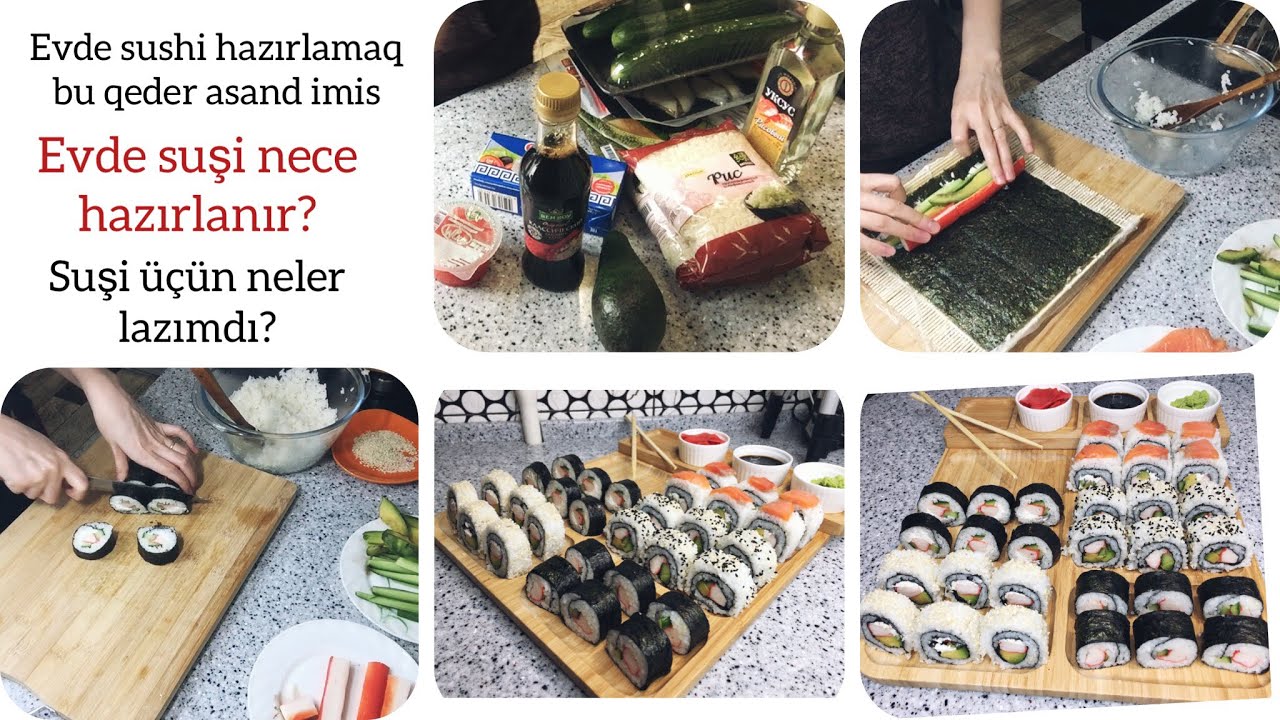 #SUSHIROLL 🍱 |  EVDE SUŞİ HAZIRLADIM |🍣 EN SERFELİ EN DADLİ SUŞİLER | BU QEDER ASAD İMİŞ |#sushı