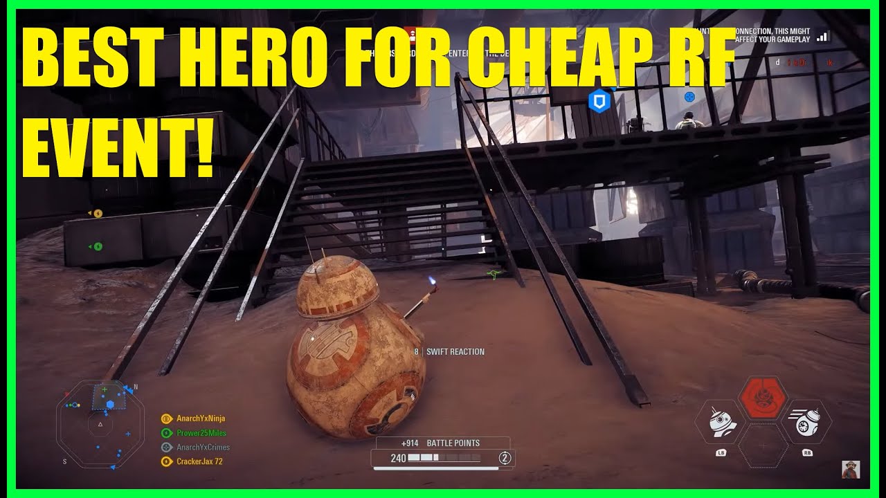The BEST Hero to use to counter the cheap reinforcement event! (60+ KS) Star Wars Battlefront 2