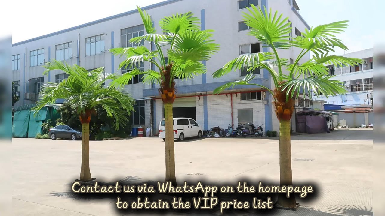 Customizable Large Artificial Evergreen Palm Tree 🌴 | Outdoor Luxury Decor for Villas & Resorts