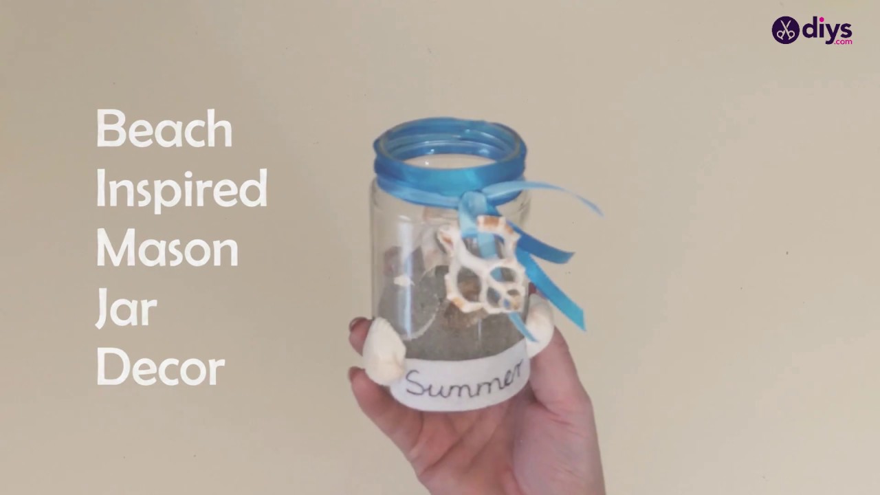 DIY Beach Inspired Mason Jar Decor