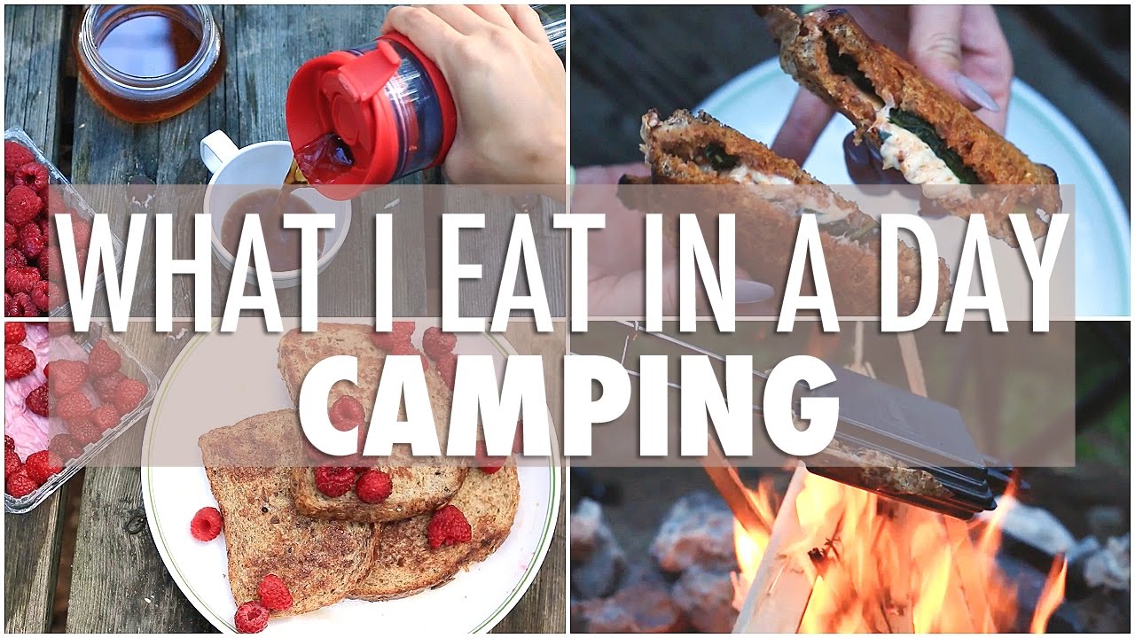 WHAT I EAT IN A DAY while Camping | EASY & Healthy Meals