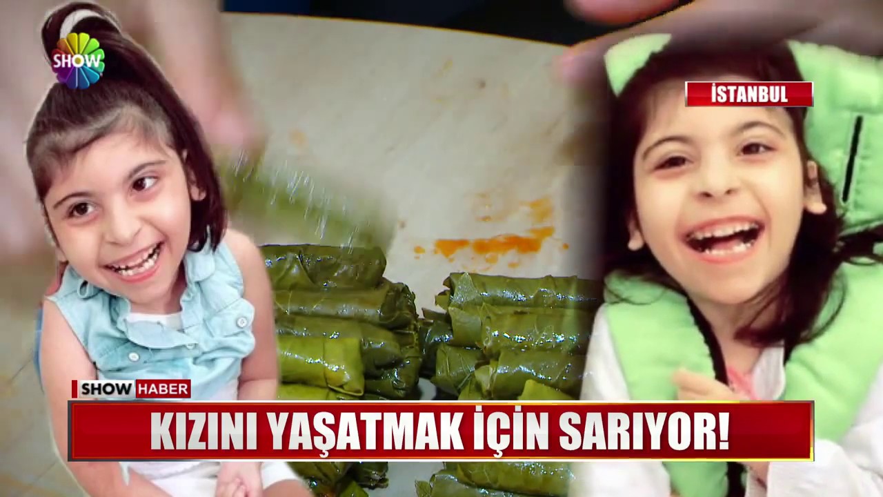 Kızını yaşatmak için sarıyor!