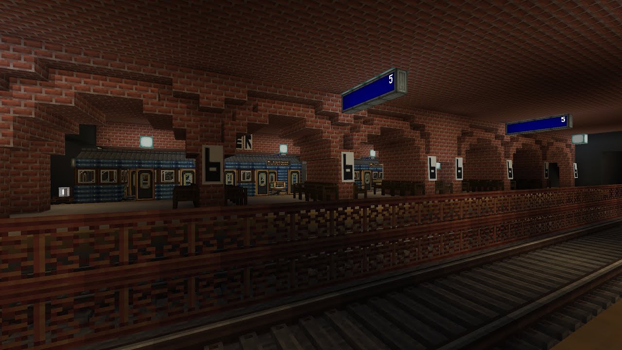 Functioning Minecraft Metro System using Create Mod & CRN