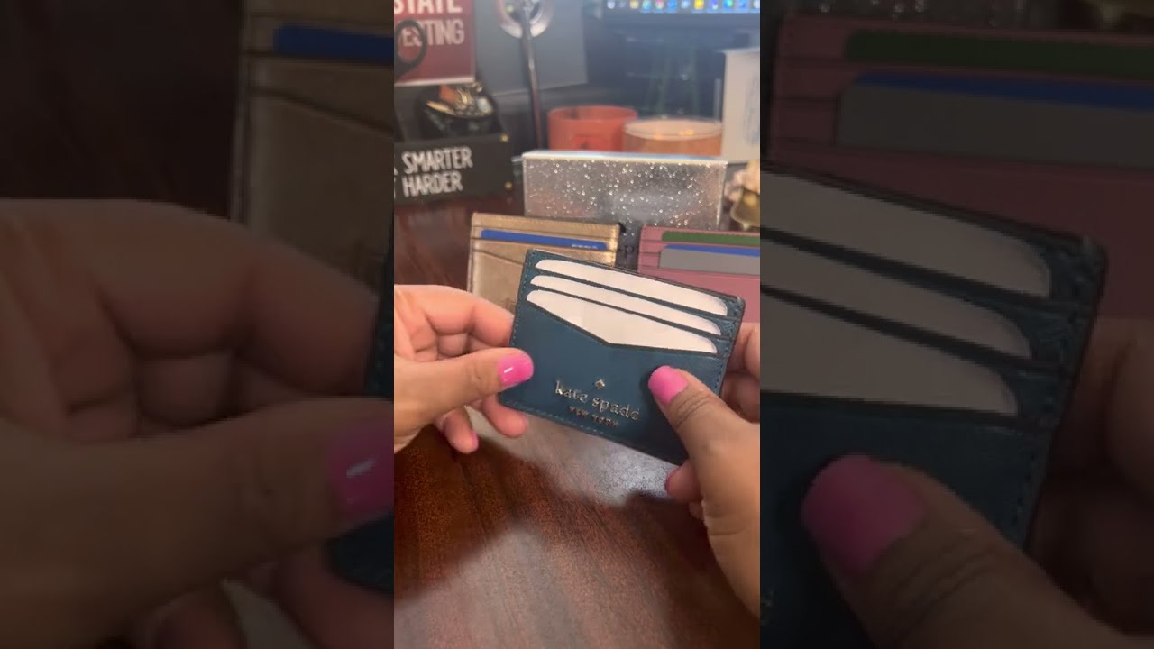 Kate Spade Card Cases (Peacock blue, metallic gold, pink peony, deep nova & black colors)