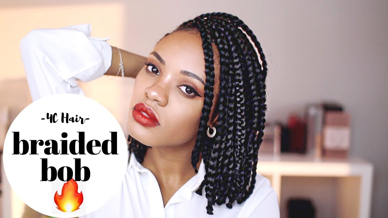 BRAIDED BOB ON SHORT 4C NATURAL HAIR