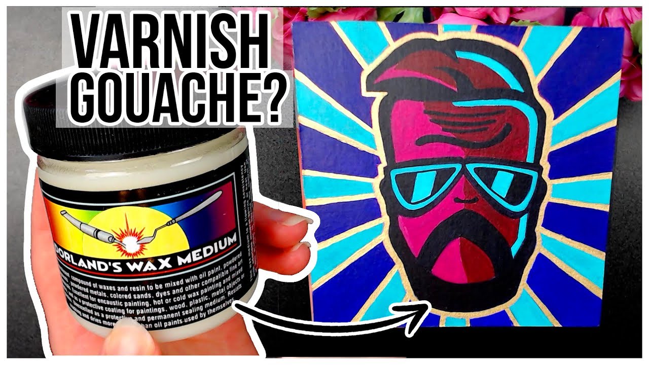 Attempting to Varnish Gouache/Watercolour? 😱 Mini Birthday Gift Time-Lapse
