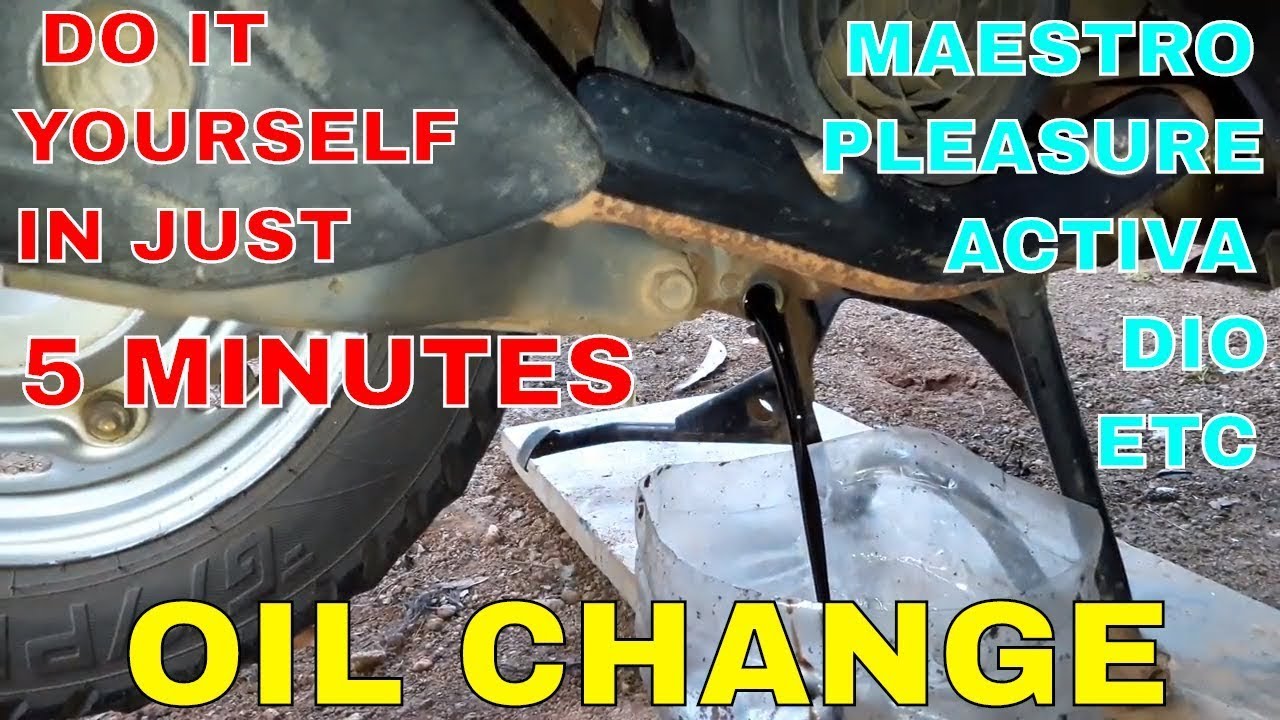 how to change engine oil HONDA GRAZIA 125..