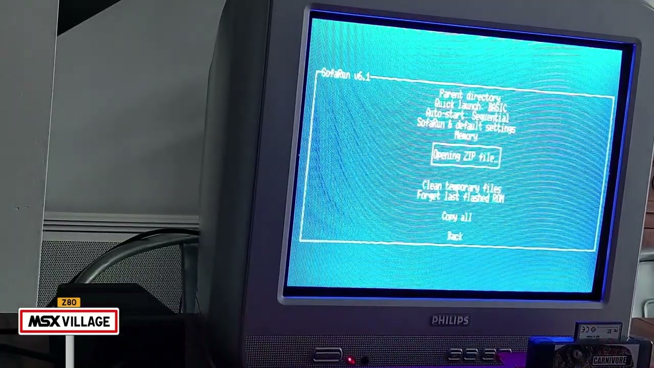 MSX Carnivore 2 / MegaFlashROM SCC+ SD sous MultiMente Sofarun