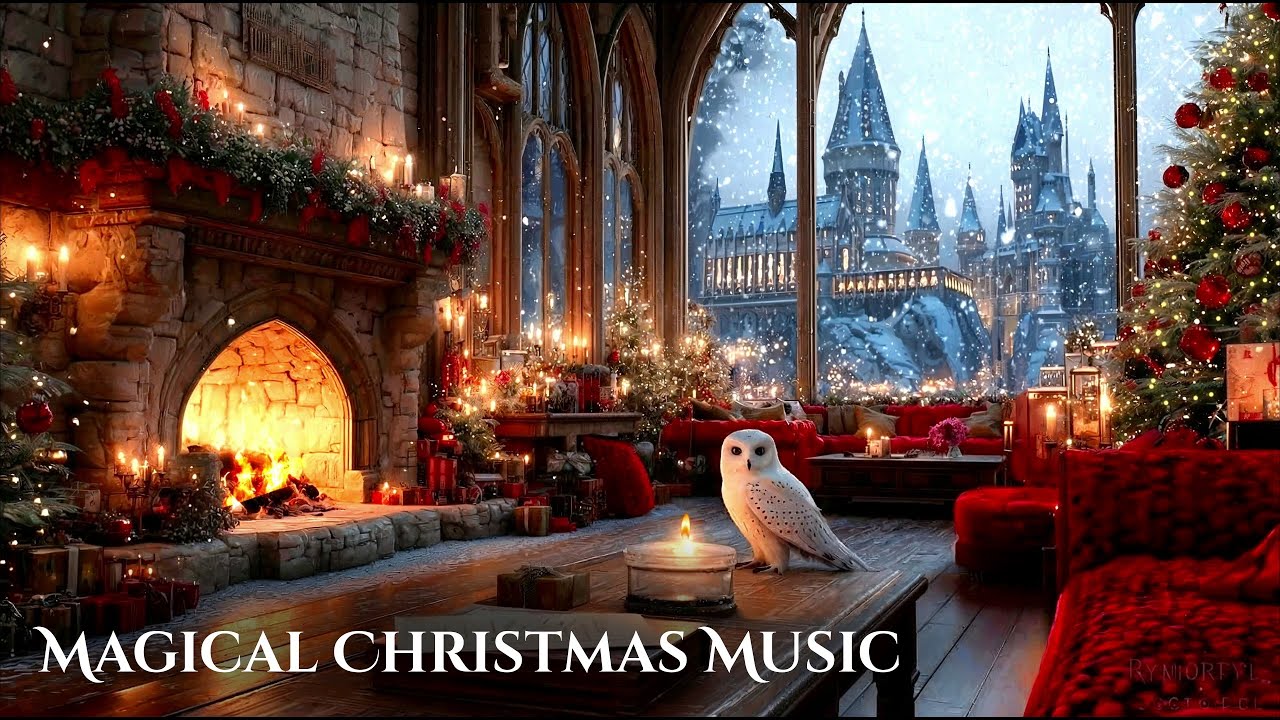 Волшебная Рождественская Музыка 🎄 Уютная Атмосфера Школы Колдунов для Учёбы, Отдыха и Сна