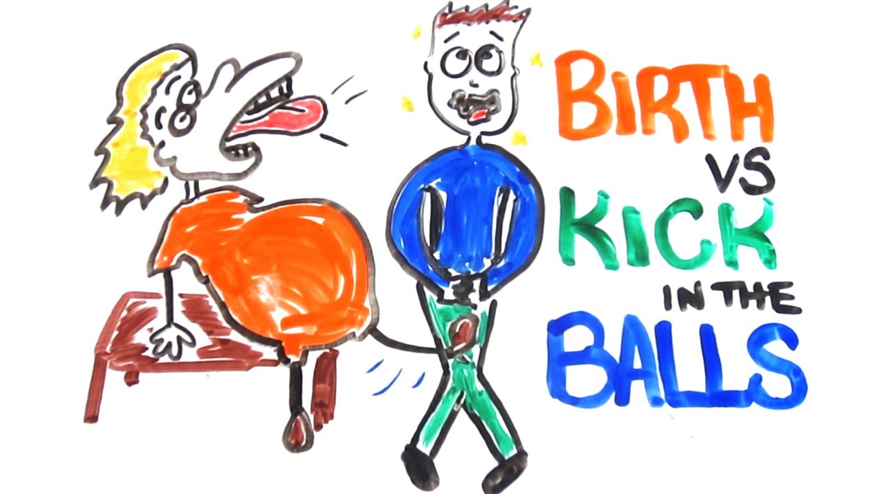 Childbirth vs Getting Kicked in the Balls