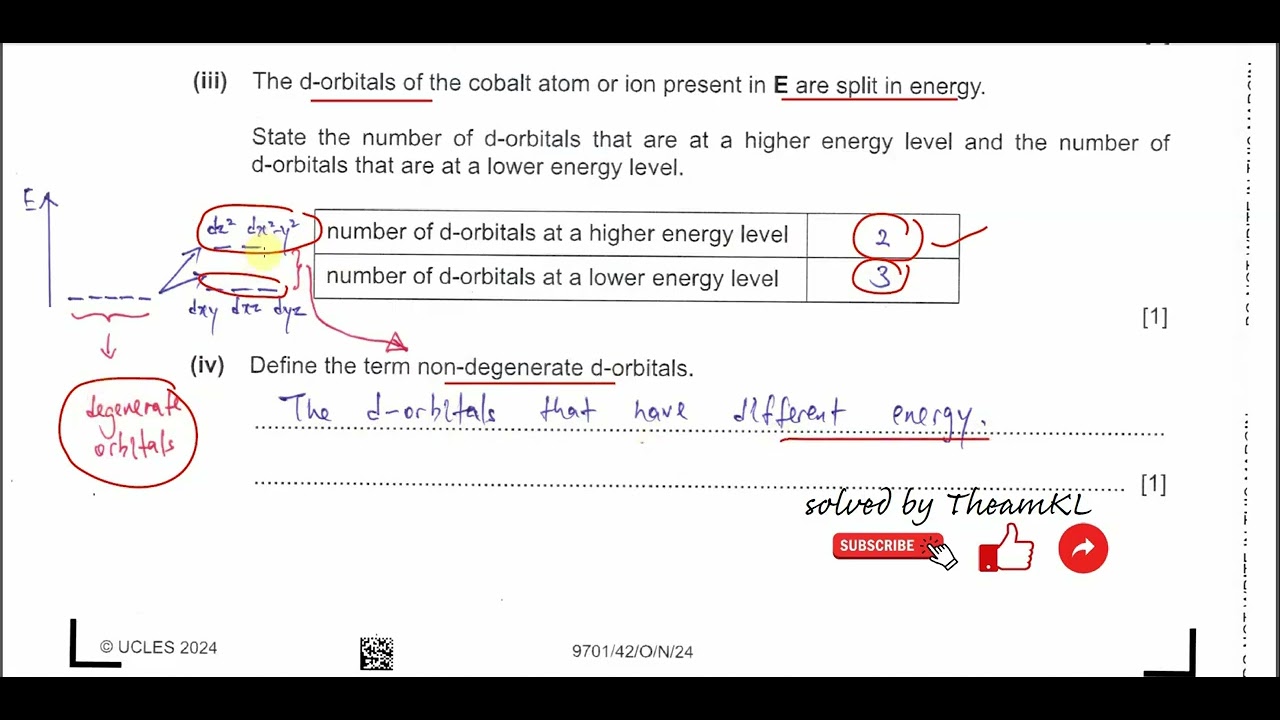 9701/42/O/N/24/Q4 Cambridge International A Level Chemistry 9701 October/November 2024 Paper 42 Q4