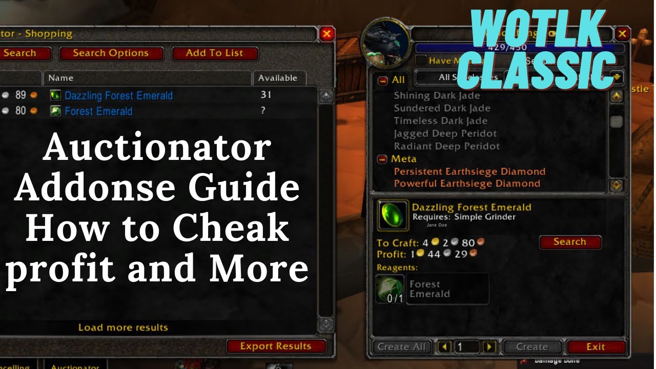 Wotlk Auctionator Addons Guide - Wow Wotlk Classic