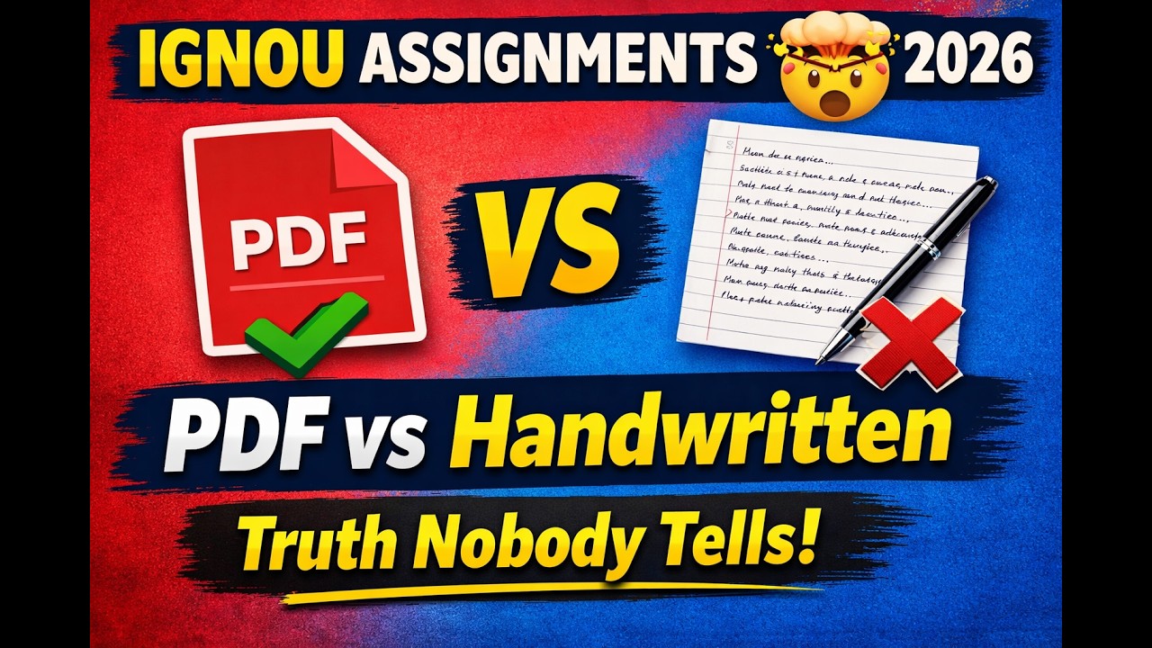 👉 &ldquo;IGNOU Assignments 2026 🤯 PDF vs Handwritten &ndash; Truth Nobody Tells!&rdquo; #ignou #ignouassignment