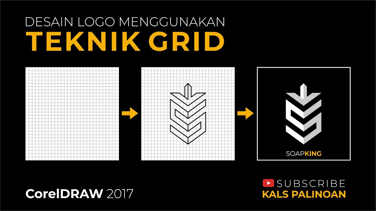SOAPKING : Tutorial Desain Logo menggunakan GRID (SOAPKING) Ericko Lim || CorelDraw 2017