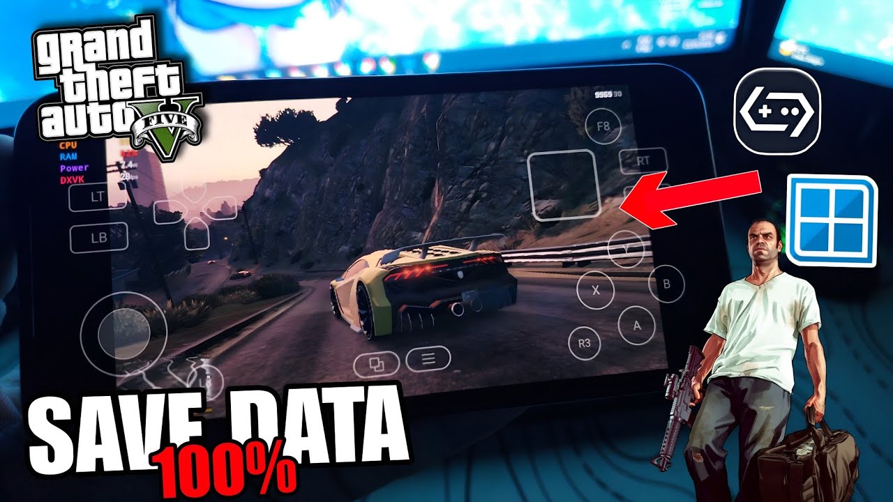 COMO COLOCAR SAVE DATA 100% NO GTA V ANDROID USANDO WINLATOR OU GAMEFUSION!