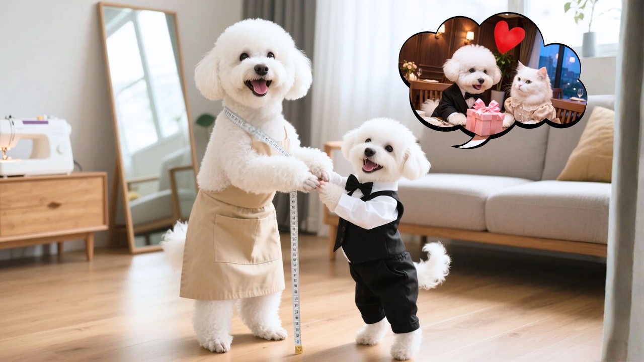 Baby Puppy Went On His First Date 💕🐶, Mom Dog Secretly Sewed Him A New Suit