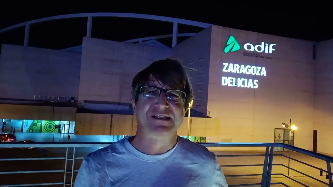 Ночевка в Сарагосе. 17.07.2022. Night at Zaragoza Delicias Station.