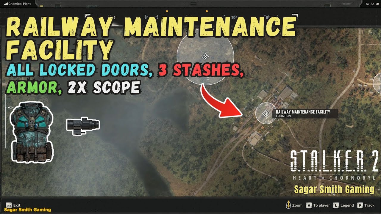 STALKER 2 RAILWAY MAINTENANCE FACILITY Full Guide: Stash, Code & Power Locked Rooms, 2X Scope, Armor