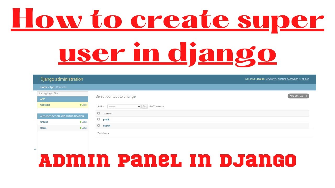 How to create superuser in django || Admin panel in django