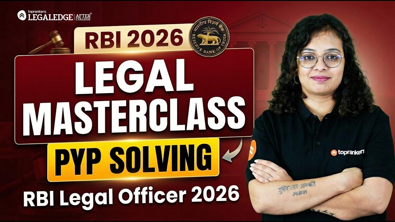 PYQ Solving | RBI Law Officer 2026 🎯 How to Solve RBI Law Officer Previous Year Que? RBI Legal 2026