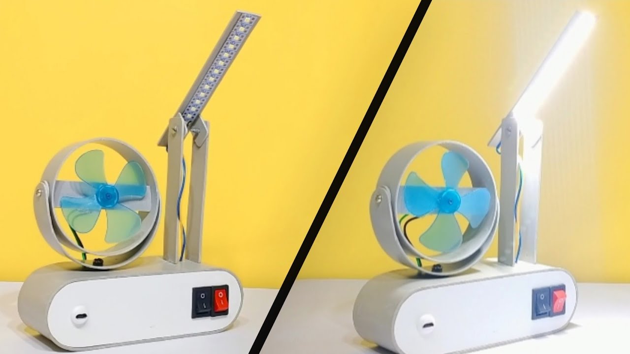 How to make emergency fan and light 2 in 1 gadget