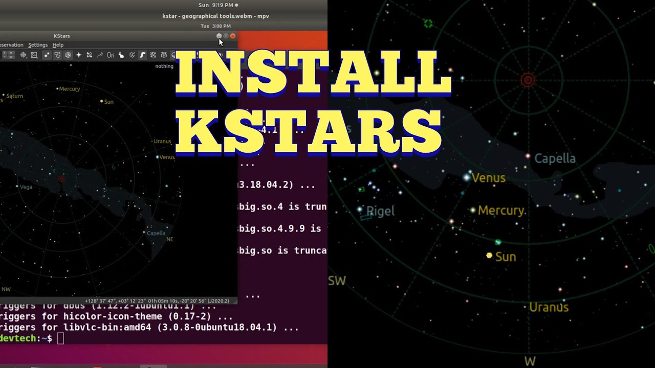 How To Install Kstars Geographical Tools In Ubuntu Linux