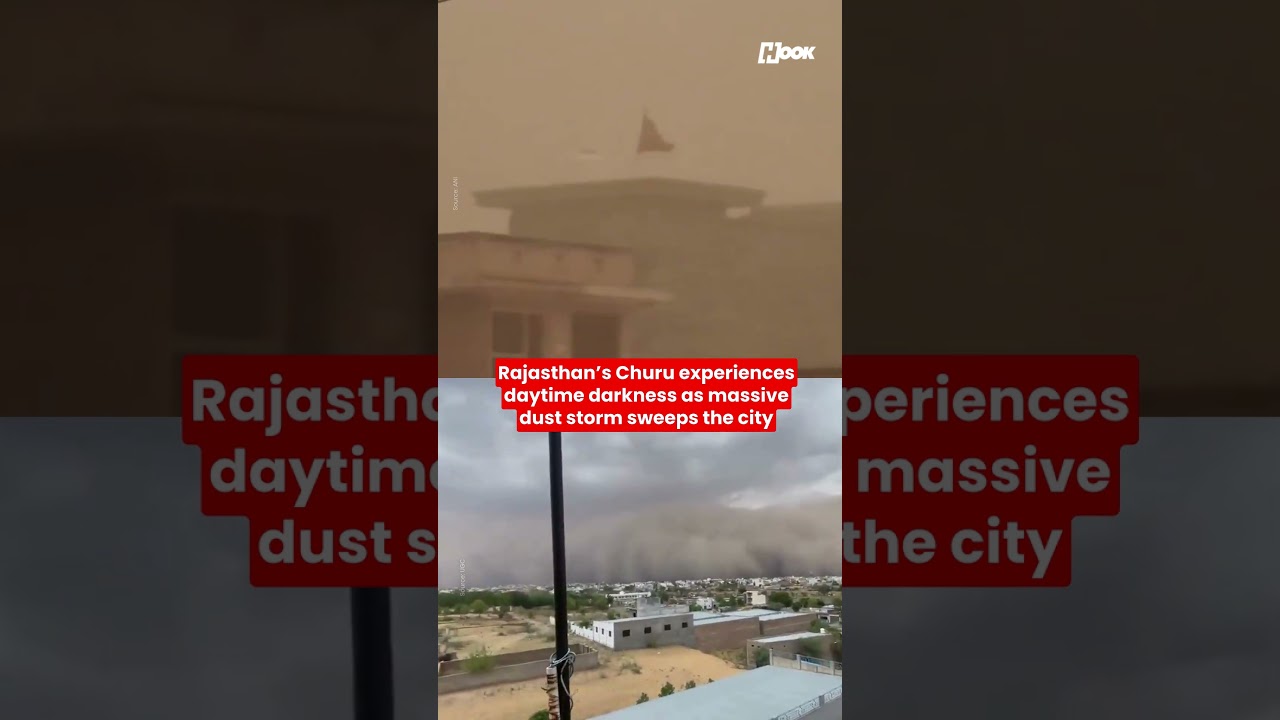 Rajasthan's Churu witnesses daytime darkness as massive dust storm sweeps the city