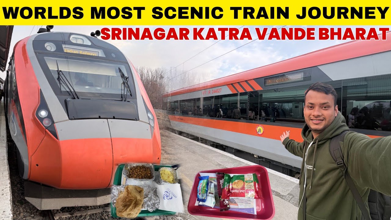 Srinagar Katra Vande Bharat AC Car Journey *Delicious Kashmiri Food In Train*