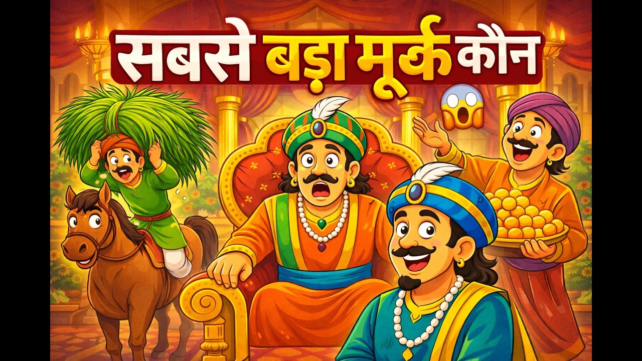 अकबर बीरबल की सबसे मजेदार कहानी 😲 | Akbar Birbal Moral Story @StoryTalesToon24 #akbarbirbalkahani