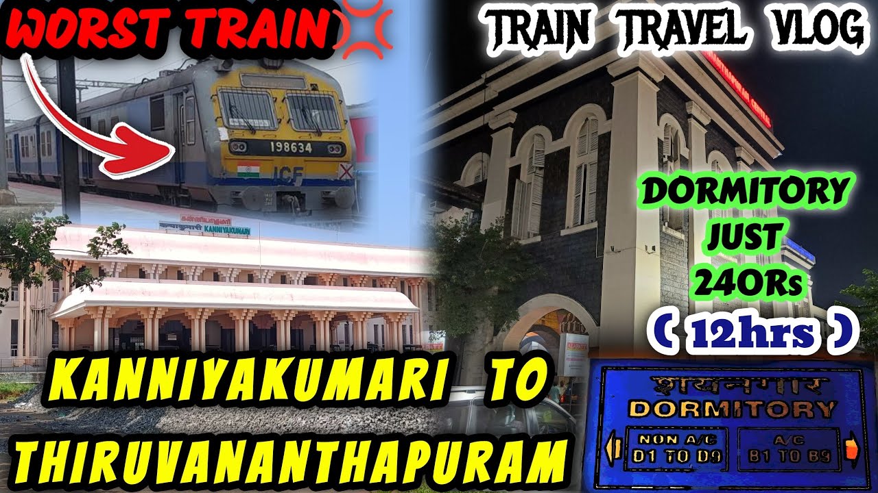 🔶KANNIYAKUMARI KOLLAM MEMU🚂 | 🛌THIRUVANANTHAPURAM Jn RETIRING🛋️ ROOM DETAILS | Travelling Enforcer