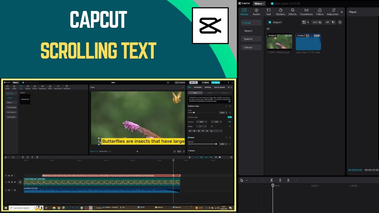 CapCut (PC) - Scrolling Text