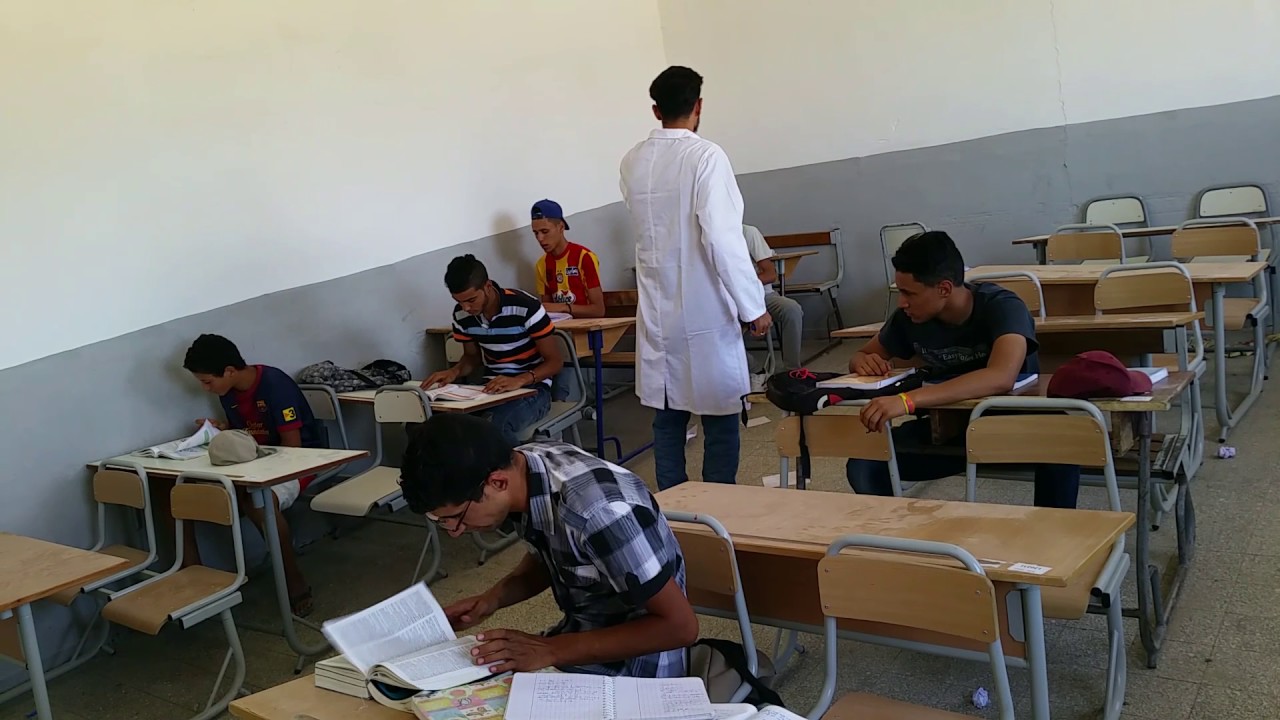 التلميذ في القسم التونسي. PART 1.شبعة ضحك..ههههههههه