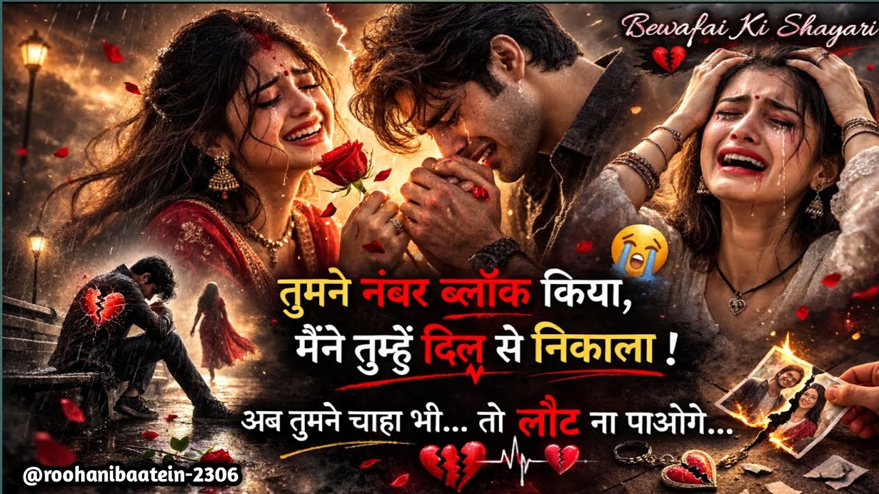 तुमने नंबर ब्लॉक किया, मैंने तुम्हें अपनी जिंदगी से डिलीट कर दिया। #Attitude #bewafa #trendingvideo