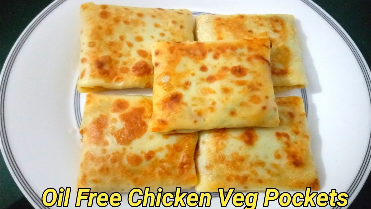 Oil Free Chicken Veg Parcels Recipe For Ramzan | Without Dough Crispy Chicken Veg Parcel Recipe |