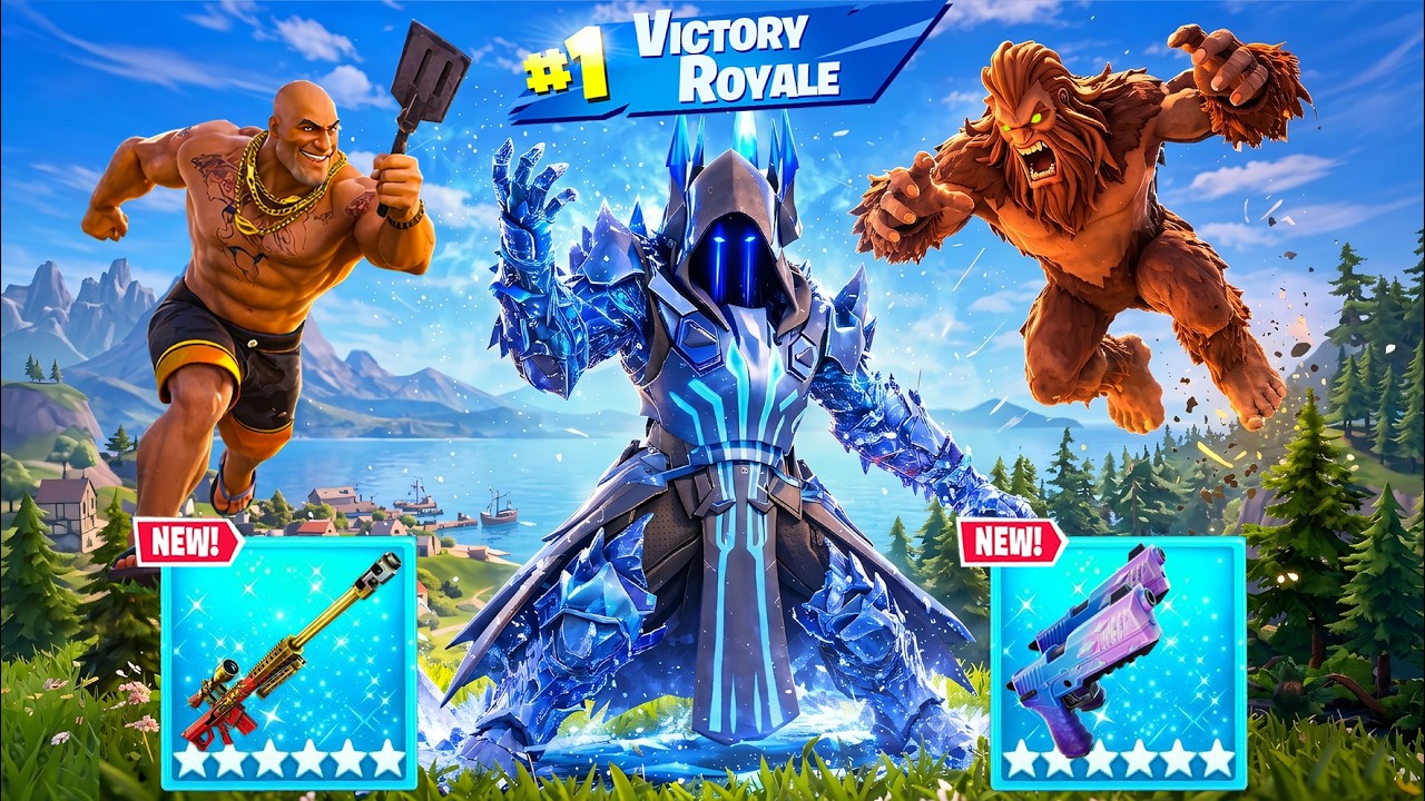 ALL BOSSES VS ICE KING CHALLENGE AND ALL EXOTIC GUNS IN FORTNITE (Fortnite Chapter 7 Season 1)