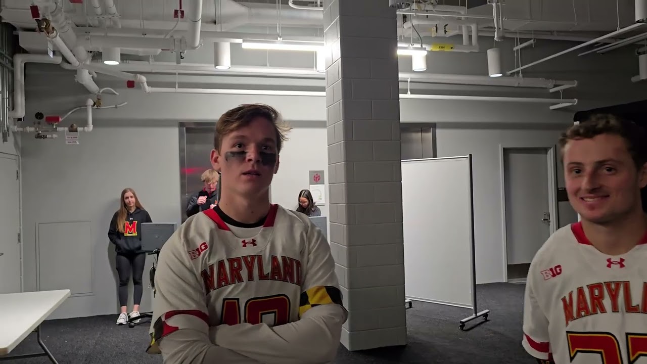 Maryland Lacrosse postgame after Loyola, John Tillman, Leo Johnson - TerpTalk