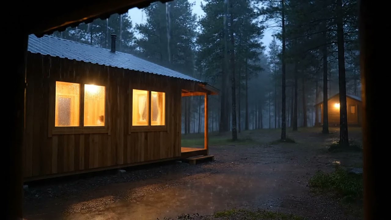 Gentle Night Rain | Dark Ambient Rain Sounds for Relaxation