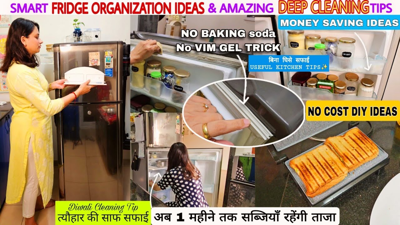 SMART FRIDGE ORGANIZATION IDEAS & AMAZING DEEP CLEANING TIPS | NO COST DIY MONEY SAVING IDEAS