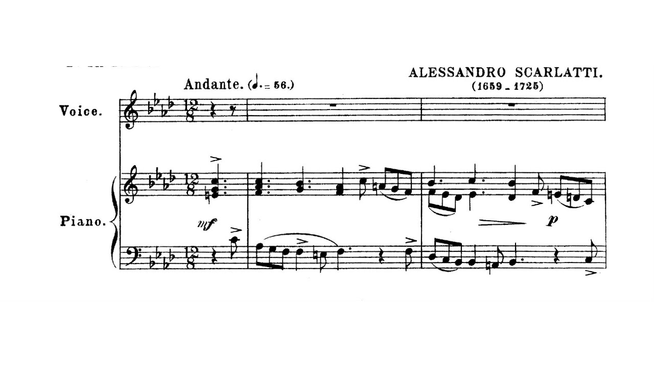 Se tu della mia morte - A. Scarlatti (piano / KARAOKE, Accompaniment, Mr, 반주)
