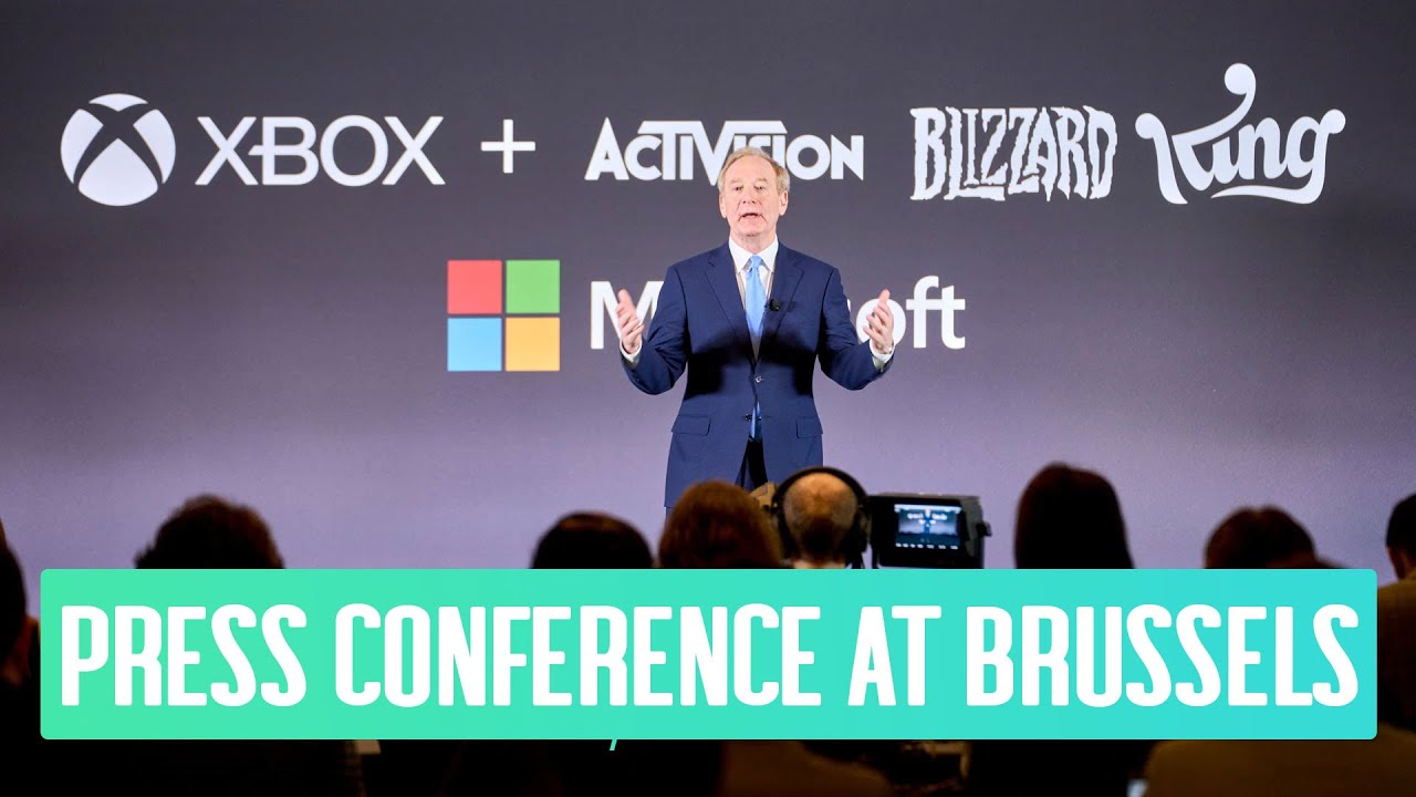 Microsoft Activision Blizzard - Conference Press at Brussels on Feb. 21