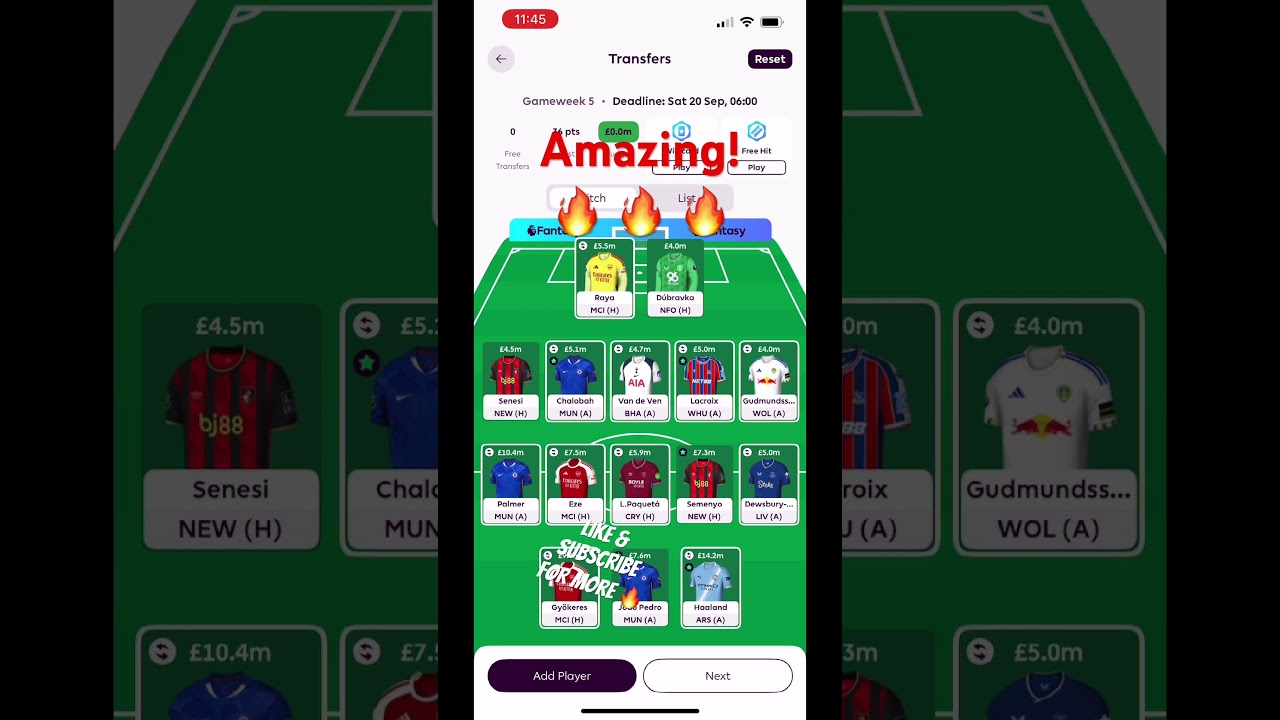 FPL Best Wildcard Ever | Gameweek 5 Fantasy Premier League #fpl #fantasypremierleague #football