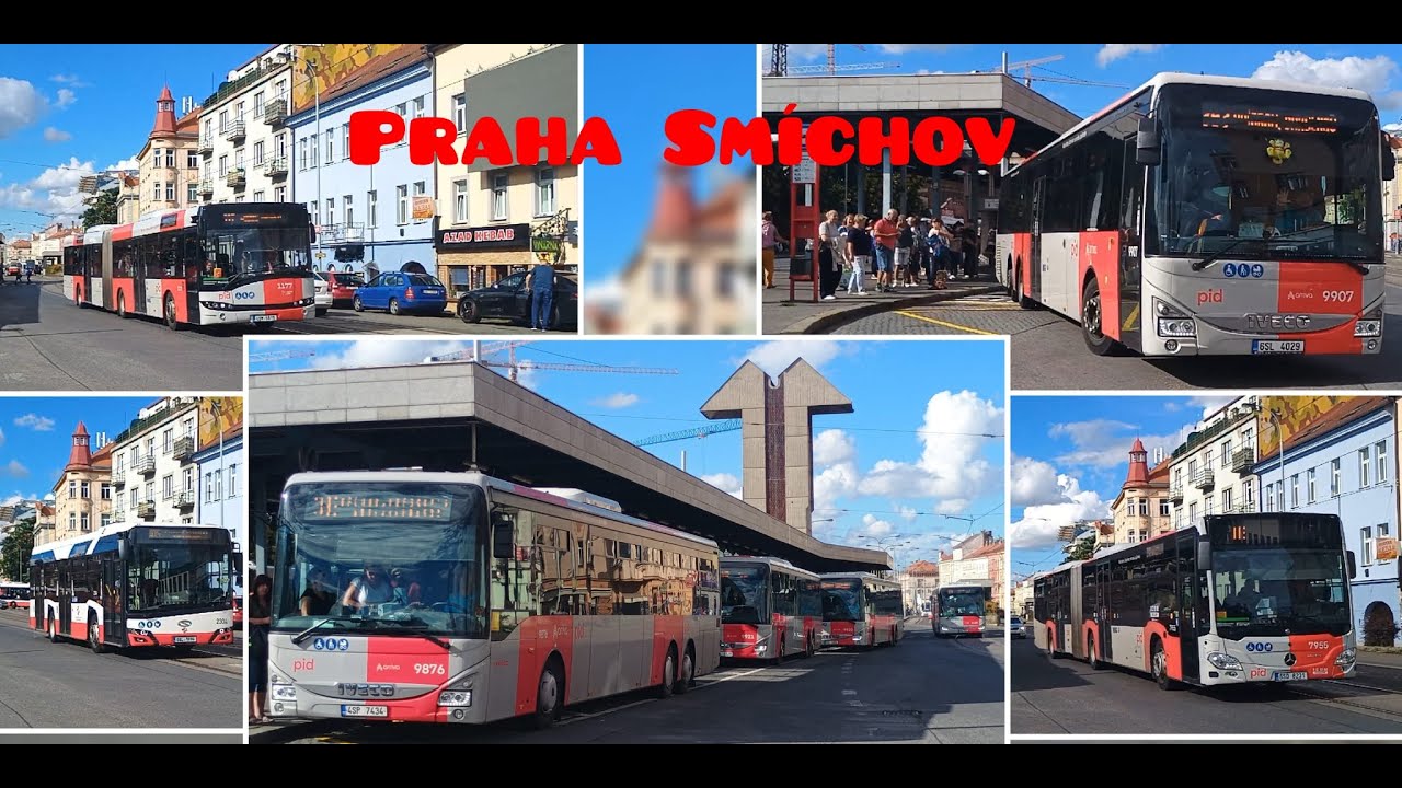 autobusy a tramvaje Praha Smíchov