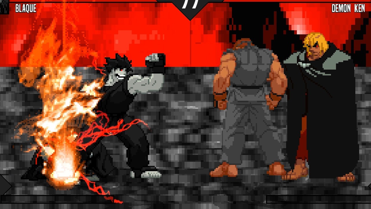 MUGEN - Demonic Tetsu & Blaque vs. Demon Ryu & Demon Ken - Download