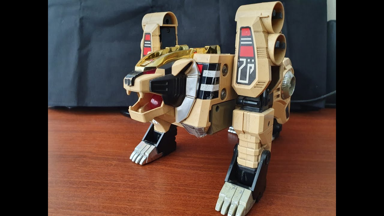 Mighty Morphin' Power Rangers (MMPR) - Red dragon thunderzord / white tigerzord - 1994 - bandai